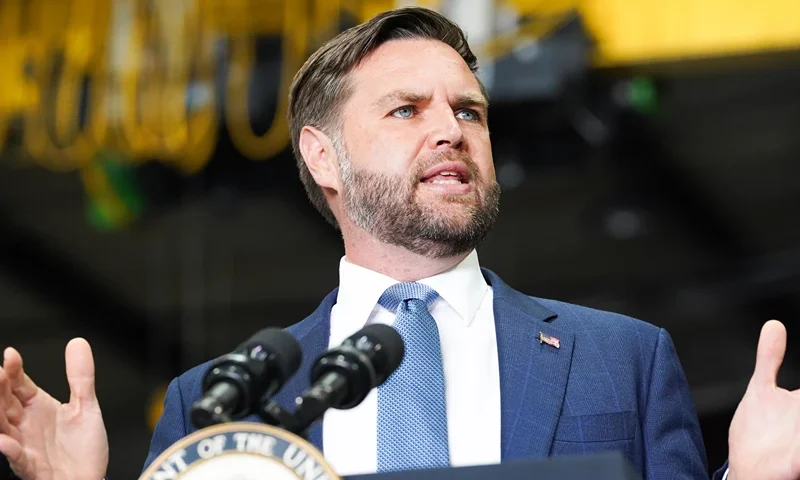 PEACHTREE CITY, GEORGIA - AUGUST 21: Vice President JD Vance speaks to supporters of President Donald Trump at an event on August 21, 2025 in Peachtree City, Georgia. Vance spoke about Trump's One Big Beautiful Bill. (Photo by Megan Varner/Getty Images)