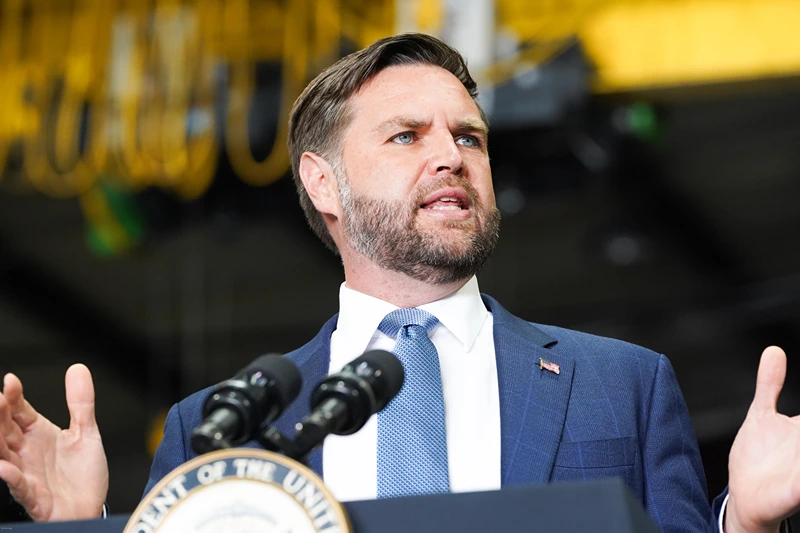 PEACHTREE CITY, GEORGIA - AUGUST 21: Vice President JD Vance speaks to supporters of President Donald Trump at an event on August 21, 2025 in Peachtree City, Georgia. Vance spoke about Trump's One Big Beautiful Bill. (Photo by Megan Varner/Getty Images)