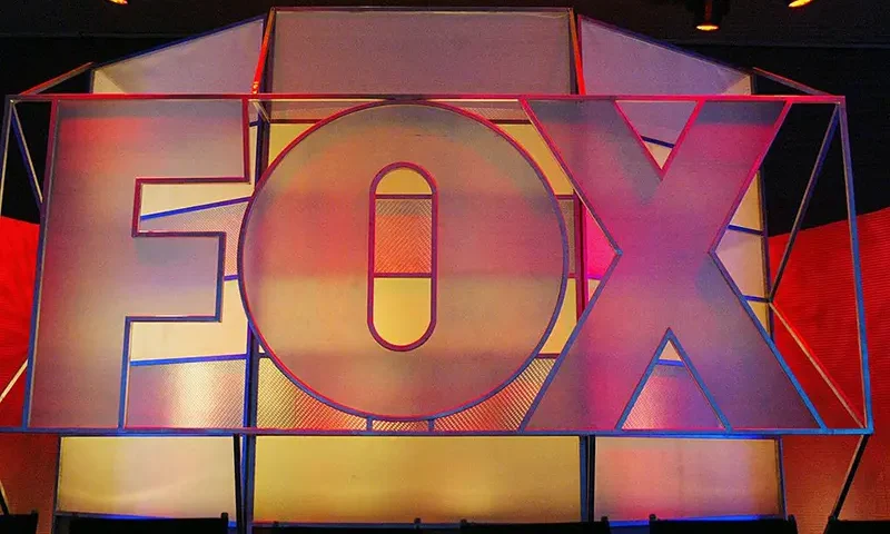 The Fox Network logo is displayed during the 2005 Television Critics Winter Press Tour at the Hilton Universal Hotel on January 17, 2005 in Universal City, California. (Photo by Frederick M. Brown/Getty Images)