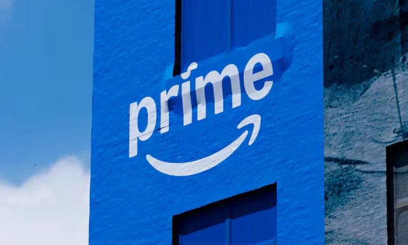 A downtown building is wrapped in Amazon Prime advertising ahead of Comic-Con International, in San Diego, California, U.S. July 22, 2025. REUTERS/Mike Blake/File Photo