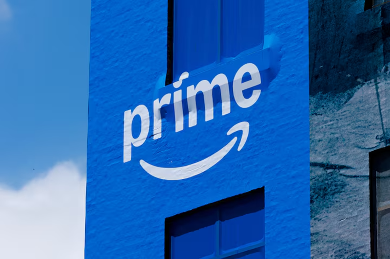 A downtown building is wrapped in Amazon Prime advertising ahead of Comic-Con International, in San Diego, California, U.S. July 22, 2025. REUTERS/Mike Blake/File Photo