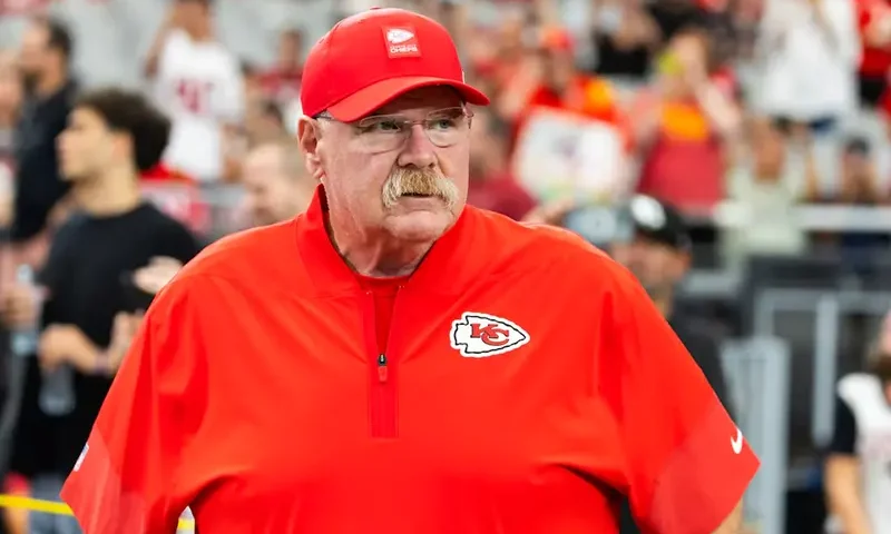 Kansas City Chiefs head coach Andy Reid against the Arizona Cardinals during a preseason NFL game at State Farm Stadium. Mandatory Credit: Mark J. Rebilas-Imagn Images/File Photo