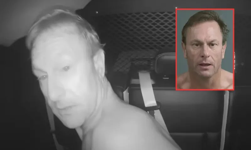 (Background) Screenshot image taken from footage of McLeod arrest. (Photo provided by: Charleston Police Department. / (R) William “Mullins” McLeod. (Photo provided by: Al Cannon Detention Center)