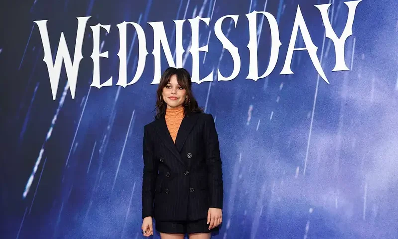 Cast member Jenna Ortega attends a photo call for the television series "Wednesday" at Hollywood Forever Cemetery in Los Angeles, California, U.S., April 29, 2023. REUTERS/Mario Anzuoni/ File Photo