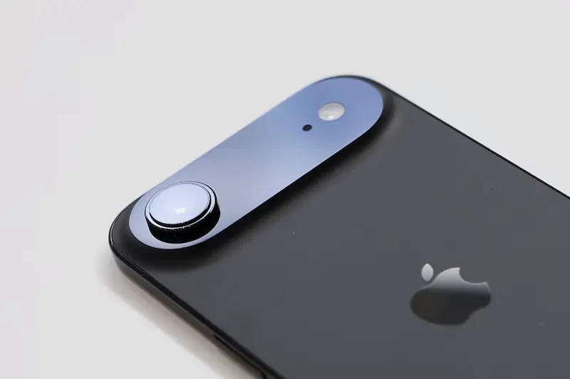 An iPhone Air is displayed during an Apple's event at the Steve Jobs Theater, in Cupertino, California, U.S. September 9, 2025. REUTERS/Manuel Orbegozo