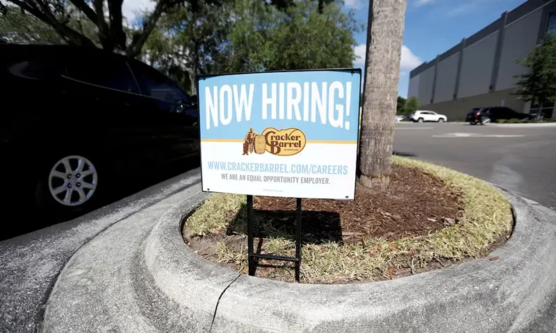 Old logo at a Cracker Barrel restaurant in Tampa, Florida, U.S., June 1, 2021. REUTERS/Octavio Jones/File Photo