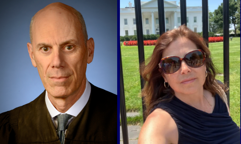 (L) Chief U.S. District Judge James Boasberg. (Photo via: dcd.uscourts.gov.) / (R) Nathalie Rose Jones. (Public Facebook photo obtained by the Department of Justice (DOJ))