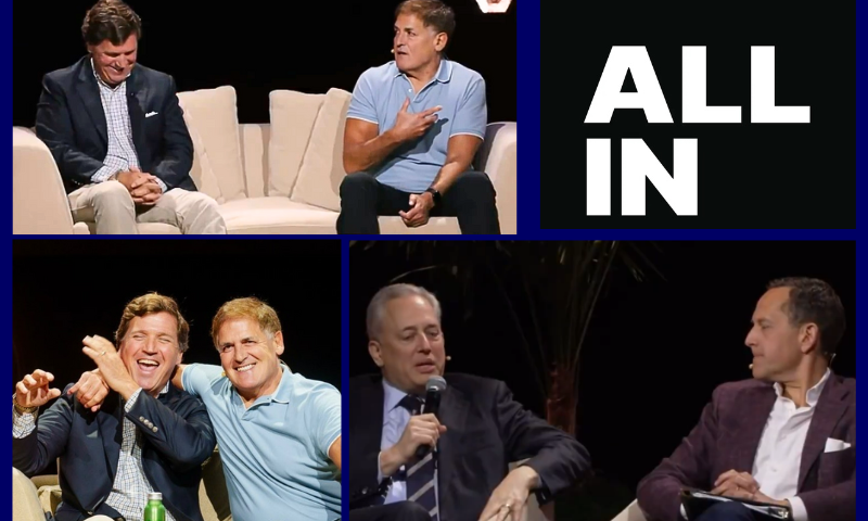 Photos via: All-In Podcast -- screenshots taken of live episode via YouTube.
