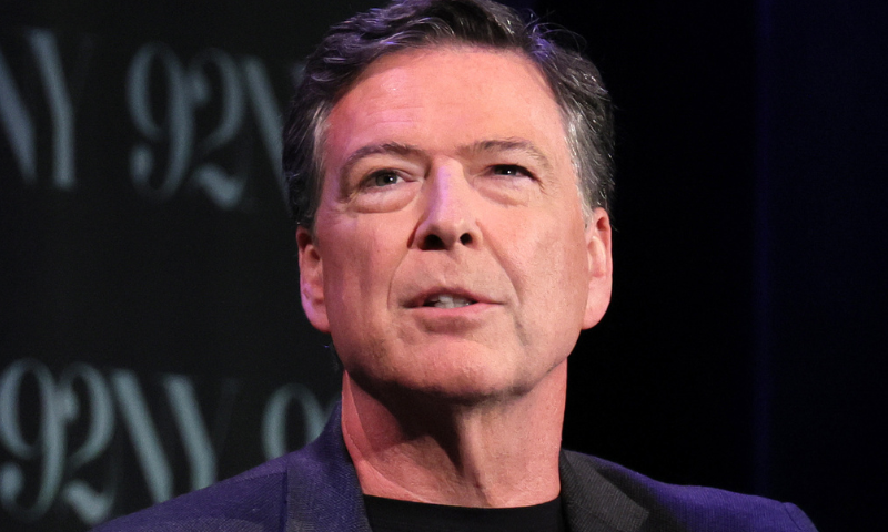 NEW YORK, NEW YORK - MAY 30: James Comey speaks onstage during Former FBI Director James Comey In Conversation With MSNBC's Nicolle Wallace at 92NY on May 30, 2023 in New York City. (Photo by Dia Dipasupil/Getty Images)