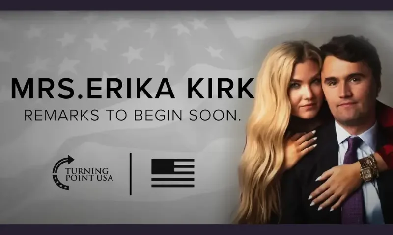 Screen capture of Erika Kirk's YouTube address on September 12, 2025.