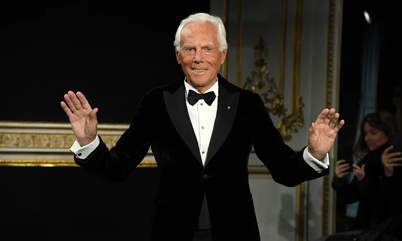 Giorgio Armani walks the runway during the Giorgio Armani Prive Spring io 2019 show as part of Paris Fashion Week on January 22, 2019 in Paris, France. (Photo by Pascal Le Segretain/Getty Images)