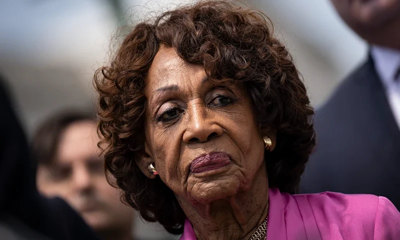 Rep. Maxine Waters (D-CA) attends a news conference with Democratic members of the House Financial Services Committee and the Sustainable Investment Caucus at the U.S. Capitol on July 12, 2023 in Washington, DC. The lawmakers discussed corporate environmental and social policy investing. (Photo by Drew Angerer/Getty Images)