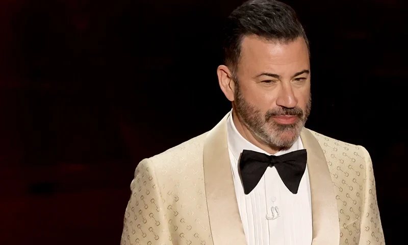 HOLLYWOOD, CALIFORNIA - MARCH 10: Host Jimmy Kimmel speaks onstage during the 96th Annual Academy Awards at Dolby Theatre on March 10, 2024 in Hollywood, California. (Photo by Kevin Winter/Getty Images)