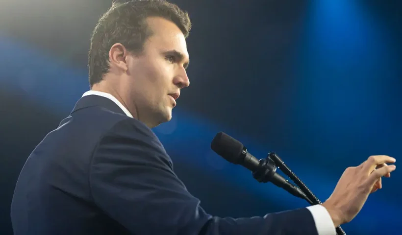 PHOENIX, ARIZONA - DECEMBER 22: Turning Point USA executive director Charlie Kirk speaks during Turning Point USA's AmericaFest at the Phoenix Convention Center on December 22, 2024 in Phoenix, Arizona. The annual four day conference geared toward energizing and connecting conservative youth hosts some of the country's leading conservative politicians and activists. (Photo by Rebecca Noble/Getty Images)