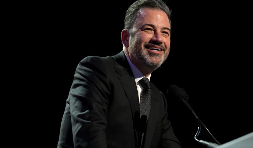 LAS VEGAS, NEVADA - FEBRUARY 22: Jimmy Kimmel performs onstage as Keep Memory Alive hosts star-studded lineup at annual "Power Of Love" gala at MGM Grand Garden Arena on February 22, 2025 in Las Vegas, Nevada. (Photo by Bryan Steffy/Getty Images for Keep Memory Alive)