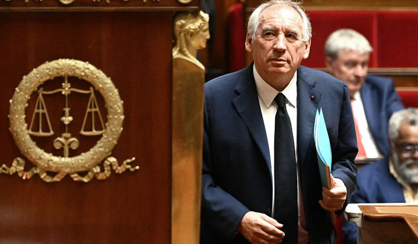 France's Prime Minister Francois Bayrou arrives to deliver his general policy statement during the parliamentary extraordinary session prior to a confidence vote over the government's austerity budget, at the National Assembly in Paris on September 8, 2025. France's parliament is expected to oust Prime Minister Francois Bayrou on September 8, 2025 after just nine months in office, plunging the key EU member into new political uncertainty and creating a painful dilemma for President Emmanuel Macron. Bayrou blindsided even his allies by calling a confidence vote to end a months-long standoff over his austerity budget, which foresees almost 44 billion euros ($52 billion) of cost savings to reduce France's debt pile. (Photo by Bertrand GUAY / AFP) (Photo by BERTRAND GUAY/AFP via Getty Images)