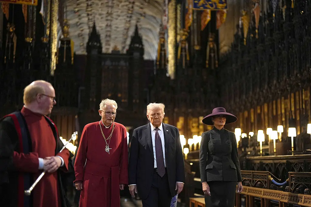 President Trump and First Lady Melania visit Queen Elizabeth’s burial site