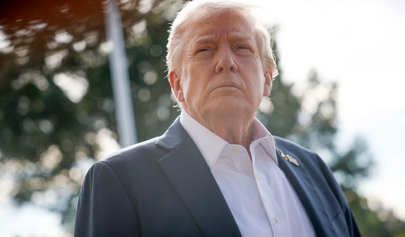 WASHINGTON, DC - SEPTEMBER 26: U.S. President Donald Trump speaks to members of the media as he departs the White House on September 26, 2025 in Washington, DC. Under pressure from Trump, the DOJ indicted former FBI Director James Comey on counts of making false statements and obstruction of a congressional proceeding related to the September 2020 Russia investigation. (Photo by Kevin Dietsch/Getty Images)