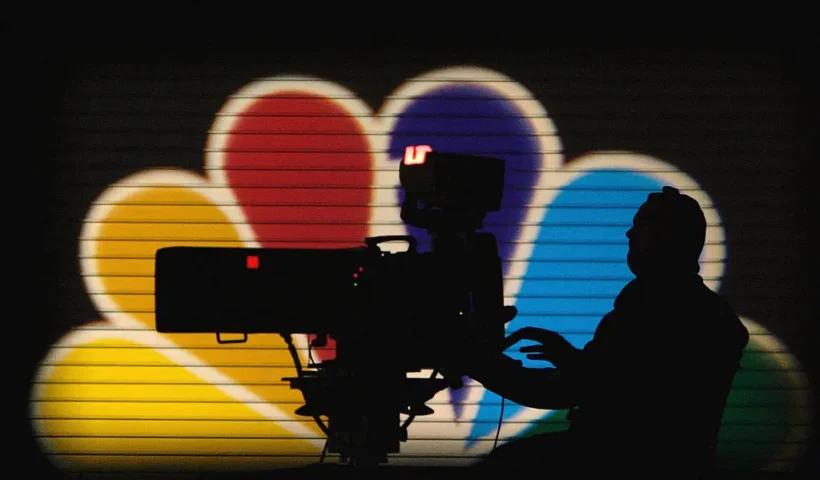 DES MOINES, IA - NOVEMBER 24: An MSNBC camera operator tapes the Democratic Presidential Candidates Debate at the Polk County Convention Complex November 24, 2003 in Des Moines, Iowa. Sponsored by MSNBC and moderated by NBC Nightly News anchor Tom Brokaw, the debate will feature all of the Democratic Presidential hopefuls with the exception of Sen. Joseph Lieberman (D-CT). Sen. John Edwards (D-NC) and Sen. John Kerry (D-MA) participated via satellite. (Photo by Shaun Heasley/Getty Images)