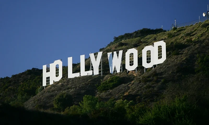 LOS ANGELES, CA - NOVEMBER 16: The Hollywood Sign is seen on November 16, 2005 in Los Angeles, California. The historic landmark is undergoing a month-long makeover; erected in 1923 as a giant ad for a housing development and originally read "Hollywoodland", the sign with letters that are 45 feet tall and 36 feet wide was declared a Los Angeles Cultural Historical Monument in 1973. (Photo by David McNew/Getty Images)