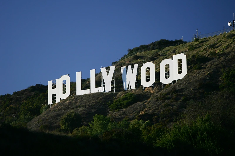 LOS ANGELES, CA - NOVEMBER 16: The Hollywood Sign is seen on November 16, 2005 in Los Angeles, California. The historic landmark is undergoing a month-long makeover; erected in 1923 as a giant ad for a housing development and originally read "Hollywoodland", the sign with letters that are 45 feet tall and 36 feet wide was declared a Los Angeles Cultural Historical Monument in 1973. (Photo by David McNew/Getty Images)