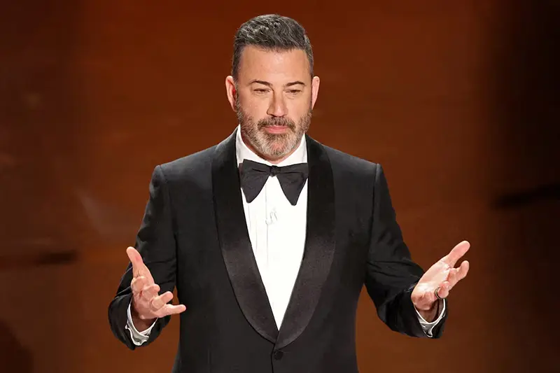Show host Jimmy Kimmel delivers his opening monologue at the 96th Academy Awards in Hollywood, Los Angeles, California, U.S., March 10, 2024. REUTERS/Mike Blake/File Photo