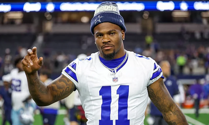 Dallas Cowboys defensive end Micah Parsons (11) reacts after the game against the Baltimore Ravens at AT&T Stadium. Mandatory Credit: Kevin Jairaj-Imagn Images/File Photo