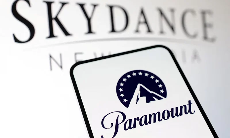 Paramount Global and Skydance logos are seen in this illustration taken December 17, 2024. REUTERS/Dado Ruvic/Illustration/File Photo