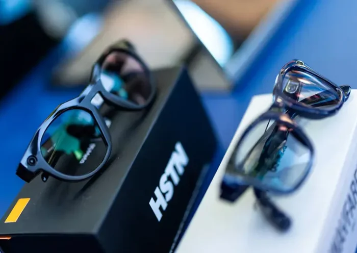 Meta smart glasses on display during the Meta annual Connect conference at the company's headquarters in Menlo Park, California, U.S., September 16, 2025. REUTERS/Carlos Barria