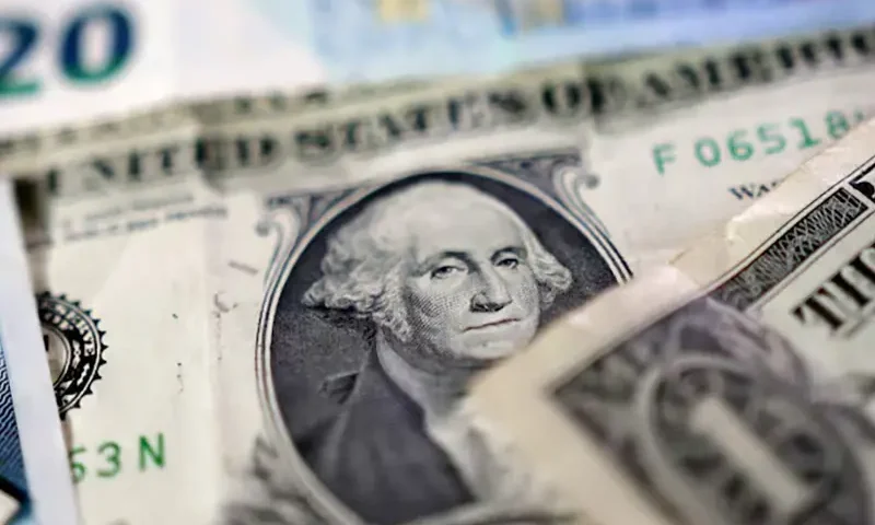 U.S. dollar banknotes are seen in this illustration taken May 4, 2025. REUTERS/Dado Ruvic/Illustration/File Photo