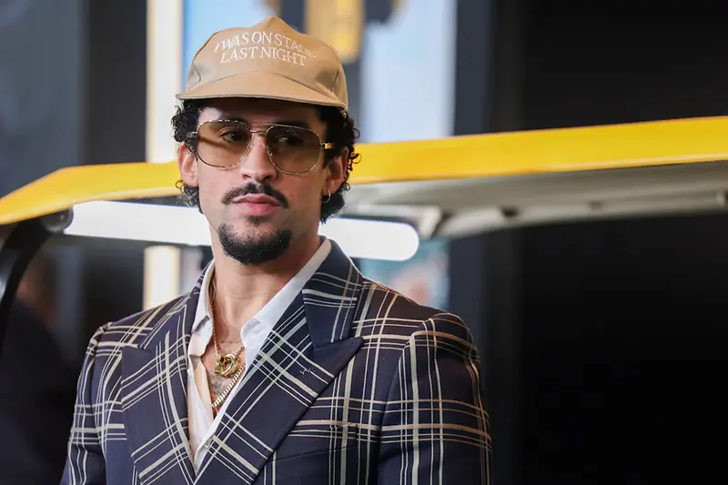 Bad Bunny attends the premiere for the film "Happy Gilmore 2" in New York City, U.S., July 21, 2025. REUTERS/Kylie Cooper