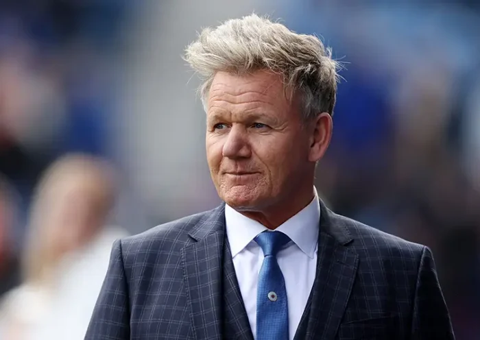 Chef Gordon Ramsay before the Rangers v Celtic match at Ibrox Stadium in Glasgow, Scotland, Britain REUTERS/Russell Cheyne