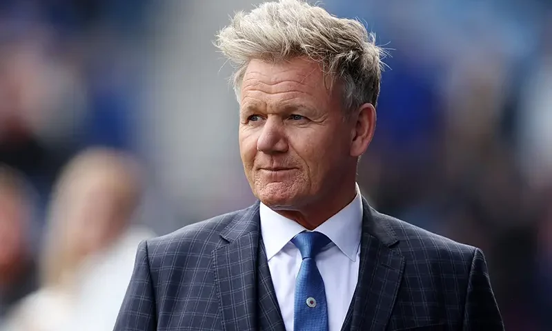 Chef Gordon Ramsay before the Rangers v Celtic match at Ibrox Stadium in Glasgow, Scotland, Britain REUTERS/Russell Cheyne