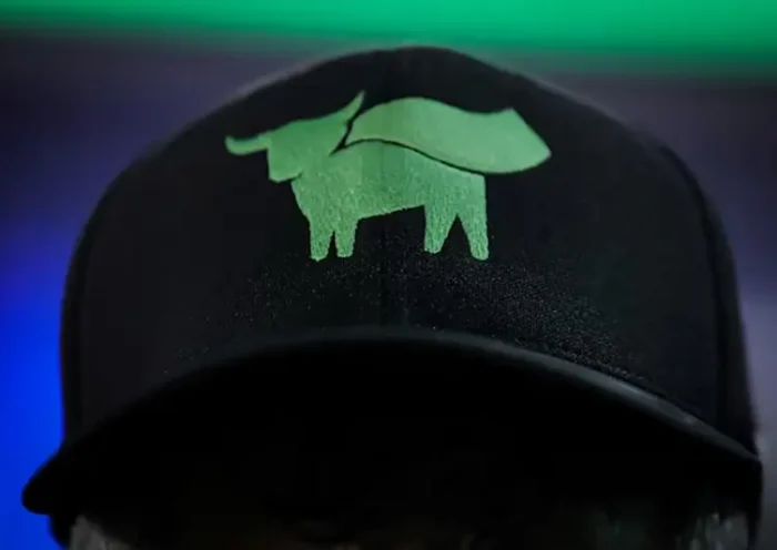 A guest wears a hat during the Beyond Meat IPO at the Nasdaq Market site in New York, U.S., May 2, 2019. REUTERS/Brendan McDermid/File Photo