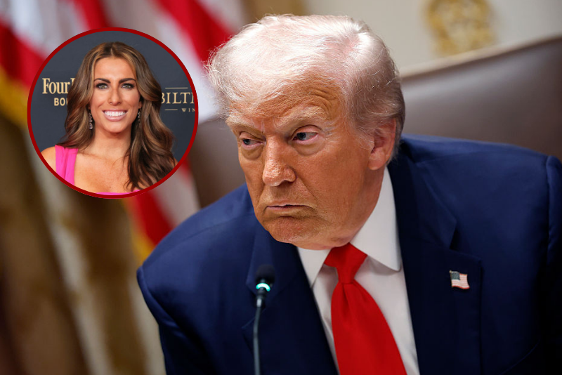 U.S. President Donald Trump speaks during a meeting with President of Argentina Javier Milei in the Cabinet Room at the White House on October 14, 2025 in Washington, DC. Trump is hosting Milei for a working lunch days after the U.S. Treasury finalized a $20 billion currency swap framework with Argentina in an effort to help stabilize its economy. (Photo by Kevin Dietsch/Getty Images) / Alyssa Farah Griffin attends the 51st annual Daytime Emmys Awards at The Westin Bonaventure Hotel & Suites, Los Angeles on June 07, 2024 in Los Angeles, California. (Photo by Rodin Eckenroth/Getty Images)