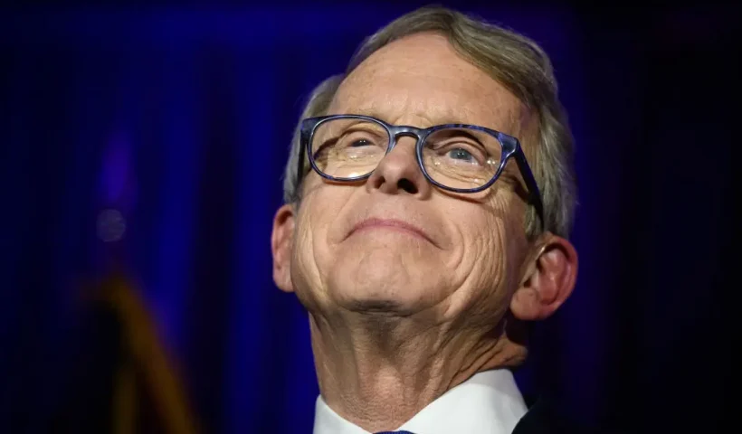 COLUMBUS, OH - NOVEMBER 06: Republican Gubernatorial-elect Ohio Attorney General Mike DeWine gives his victory speech after winning the Ohio gubernatorial race at the Ohio Republican Party's election night party at the Sheraton Capitol Square on November 6, 2018 in Columbus, Ohio. DeWine defeated Democratic Gubernatorial Candidate Richard Cordray to win the Ohio governorship. (Photo by Justin Merriman/Getty Images)