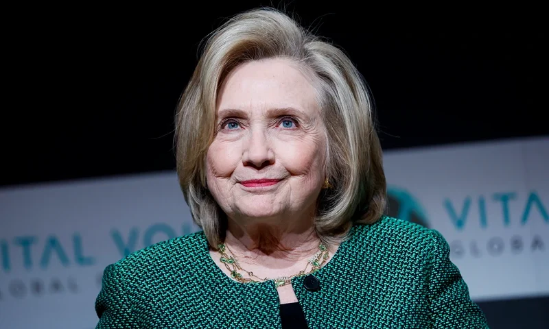 WASHINGTON, DC - MAY 05: Former Secretary of State Hillary Rodham Clinton speaks during a panel at the Vital Voices Global Festival on May 05, 2023 in Washington, DC. Vital Voices, a non-profit organization focused on promoting women leadership, is hosting their second annual festival to hear from speakers who work in government, activism and entertainment. (Photo by Anna Moneymaker/Getty Images)