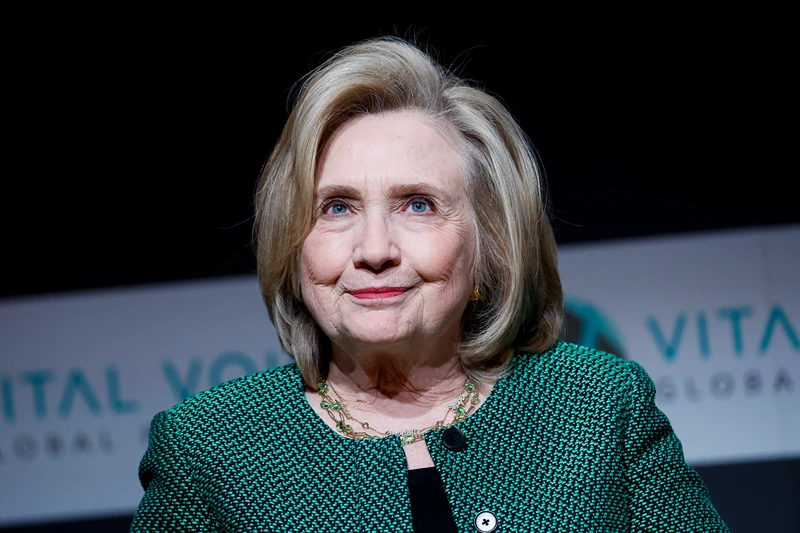 WASHINGTON, DC - MAY 05: Former Secretary of State Hillary Rodham Clinton speaks during a panel at the Vital Voices Global Festival on May 05, 2023 in Washington, DC. Vital Voices, a non-profit organization focused on promoting women leadership, is hosting their second annual festival to hear from speakers who work in government, activism and entertainment. (Photo by Anna Moneymaker/Getty Images)