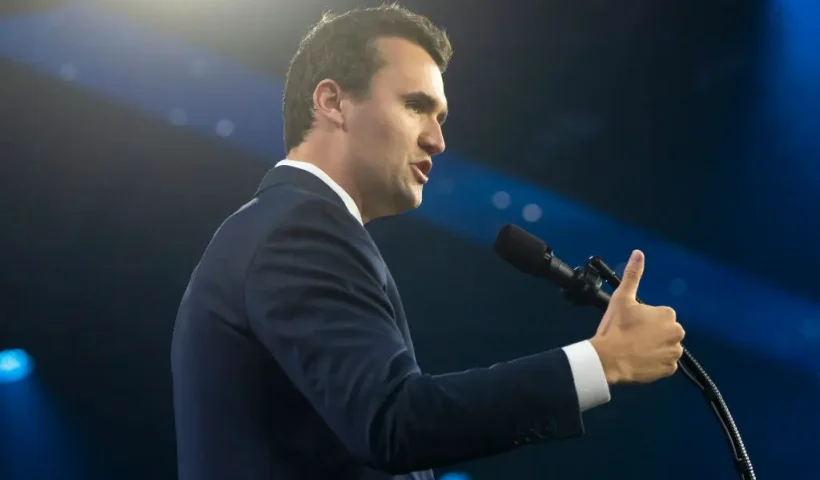 PHOENIX, ARIZONA - DECEMBER 22: Turning Point USA executive director Charlie Kirk speaks during Turning Point USA's AmericaFest at the Phoenix Convention Center on December 22, 2024 in Phoenix, Arizona. The annual four day conference geared toward energizing and connecting conservative youth hosts some of the country's leading conservative politicians and activists. (Photo by Rebecca Noble/Getty Images)