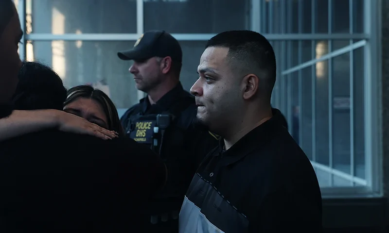 BALTIMORE, MARYLAND - AUGUST 25: Kilmar Abrego Garcia enters a U.S. Immigration and Customs Enforcement (ICE) field office on August 25, 2025 in Baltimore, Maryland. (Photo by Anna Moneymaker/Getty Images)