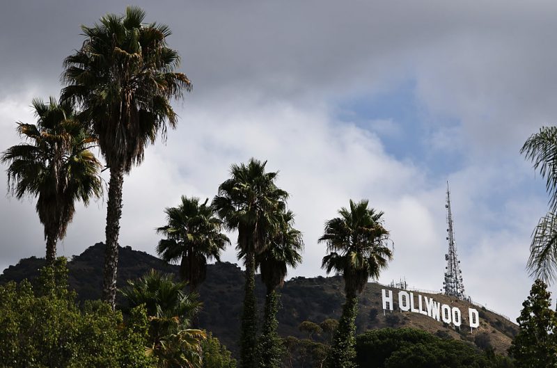 HOLLYWOOD, CALIFORNIA - SEPTEMBER 30: A view of the Hollywood sign on September 30, 2025 in Hollywood, California. President Donald Trump said yesterday he will impose a 100 percent tariff on “'any and all movies that are made outside of the United States”. (Photo by Mario Tama/Getty Images)