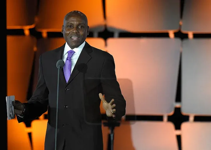 Olympic Track and Field legend Carl Lewis presents during the Team USA Awards presented by Dow, Best of the Games at McDonough Gymnasium on September 28, 2016 in Washington, DC. (Photo by Nick Wass/Getty Images for USOC)
