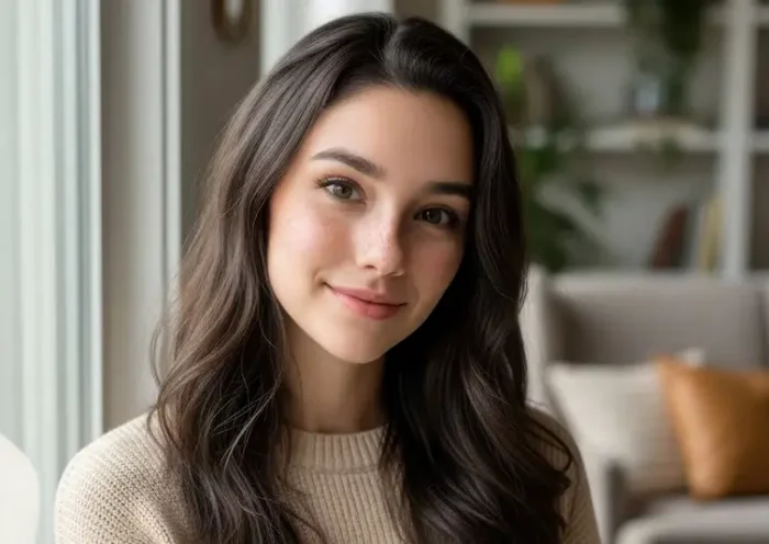 Tilly Norwood, an AI-generated 'actress', smiles in an AI-generated image obtained by Reuters on October 1, 2025. Particle6/Handout via REUTERS