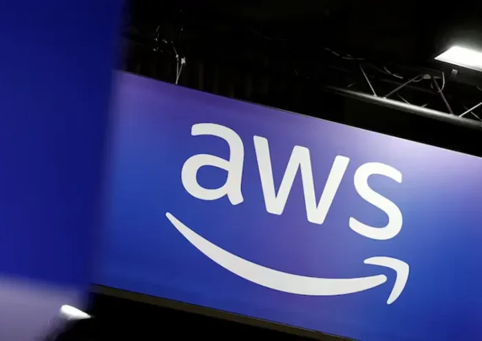 A logo for Amazon Web Services (AWS) is seen at the Viva Technology conference dedicated to innovation and startups at Porte de Versailles exhibition center in Paris, France, June 12, 2025. REUTERS/Benoit Tessier/File Photo