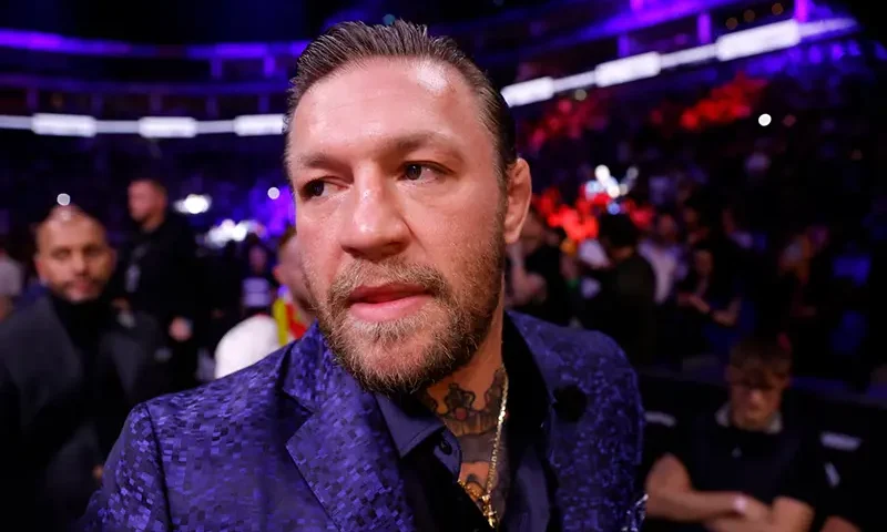 Conor McGregor is seen before the fight between Anthony Joshua and Robert Helenius Action Images via Reuters/Andrew Couldridge