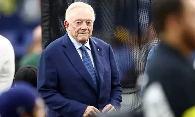 Dallas Cowboys owner Jerry Jones looks on before the game against the Green Bay Packers at AT&T Stadium. Mandatory Credit: Kevin Jairaj-Imagn Images/ File Photo