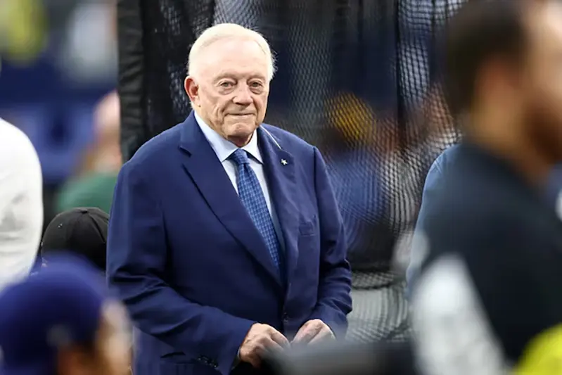 Dallas Cowboys owner Jerry Jones looks on before the game against the Green Bay Packers at AT&T Stadium. Mandatory Credit: Kevin Jairaj-Imagn Images/ File Photo