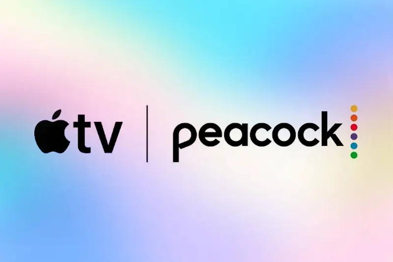 Apple TV and Peacock logos.