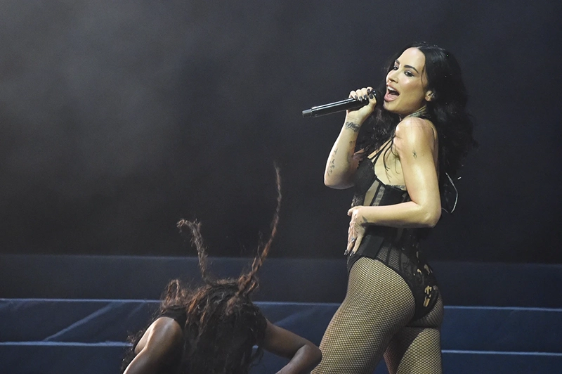 Demi Lovato performs at “One Night Only” on Sunday, Oct. 26, 2025, at Hollywood Palladium in Los Angeles. (Photo by Richard Shotwell/Invision/AP)