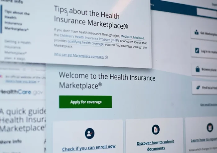 Pages from the U.S. Affordable Care Act health insurance website healthcare.gov are seen on a computer screen in New York on Tuesday, Aug. 19, 2025. (AP Photo/Patrick Sison, File)